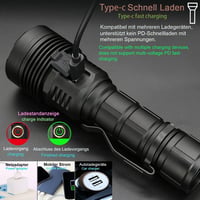 ASORT 30000 Lumen LED Zseblámpa Vízálló Töltővel Camping Túrázáshoz 4