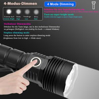 ASORT 30000 Lumen LED Zseblámpa Vízálló Töltővel Camping Túrázáshoz 3