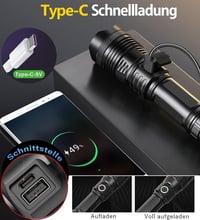 ASORT LED Lámpa 30000 Lumen XHP199 Taktikai Zoomható USB-C Vízálló Kempingezéshez 5