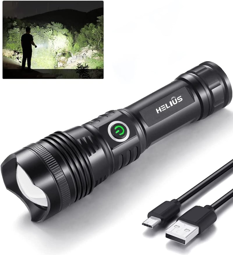 ASORT LED Lámpa 30000 Lumen XHP199 Taktikai Zoomható USB-C Vízálló Kempingezéshez
