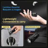 ASORT LED Zseblámpa 5000 Lumen Újratölthető 5 Üzemmód Vízálló Kemping Túrázás - Black 5