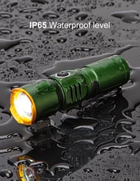 ASORT Mini LED Taktikai Zseblámpa 2000 Lumen IP67 Vízálló Zoomható Zöld - Green, Aluminum, Modern 5