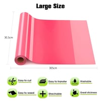 Asoway Flex Film Plotter Textil Neon Rózsaszín Hőátadó Vinyl 30,5x305cm 2