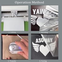 Asoway Flex Film Plotter Textil Neon Rózsaszín Hőátadó Vinyl 30,5x305cm 4