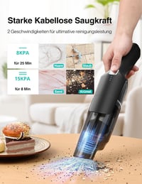 Aspiron akkumulátoros kézi porszívó - 18000 Pa, HEPA szűrő, gyorskioldó töltőállomással 2