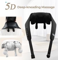 Aspria 5D Shiatsu Nyakmasszírozó Melegítő Funkcióval, Újratölthető Hordozható Masszázsgép Nyak Váll Hát Láb Egész Test 5