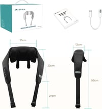 Aspria 5D Shiatsu Nyakmasszírozó Melegítő Funkcióval, Újratölthető Hordozható Masszázsgép Nyak Váll Hát Láb Egész Test 7