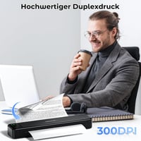 ASprink P831 Mobil Nyomtató A4 - Hordozható Bluetooth Termál Nyomtató Kétoldalas Nyomtatással, Okostelefonokkal Kompatibilis - Fekete 4
