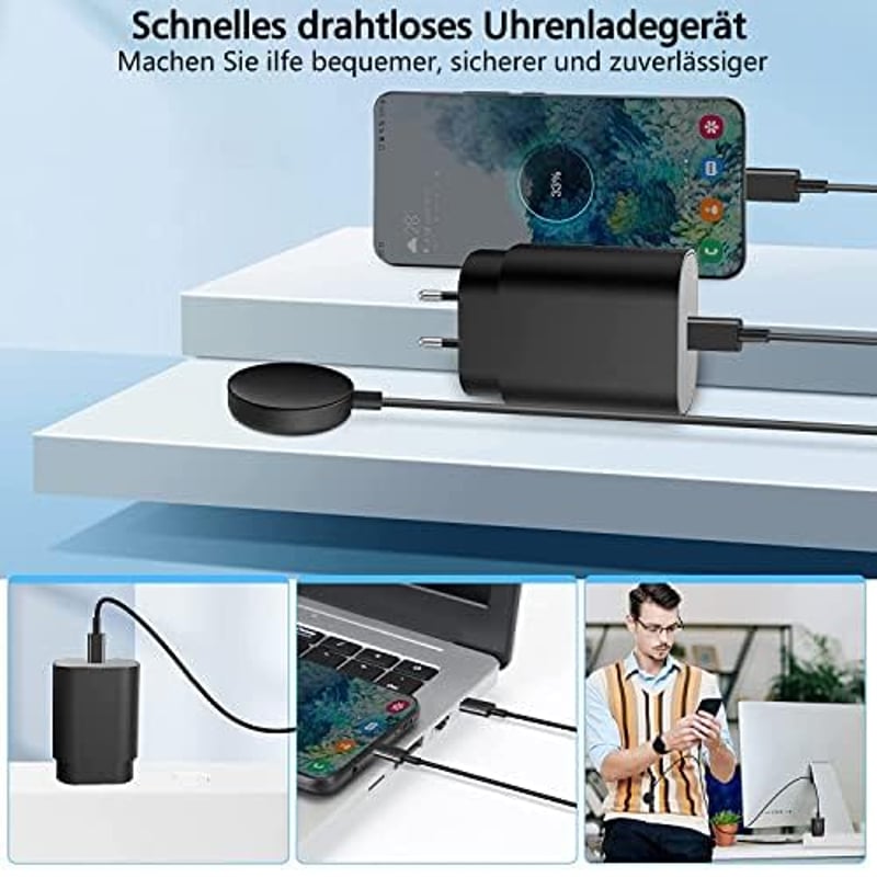 AST 2 az 1-ben mágneses töltőkábel Samsung Galaxy Watch 6/5/4/3 órákhoz és S22/21/20 telefonokhoz - 1,2m USB-C adapter

AI: AST 2 az 1-ben m