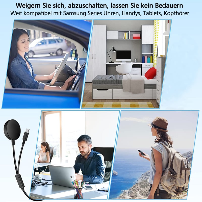 AST 2 az 1-ben mágneses töltőkábel Samsung Galaxy Watch 6/5/4/3 órákhoz és S22/21/20 telefonokhoz - 1,2m USB-C adapter

AI: AST 2 az 1-ben m