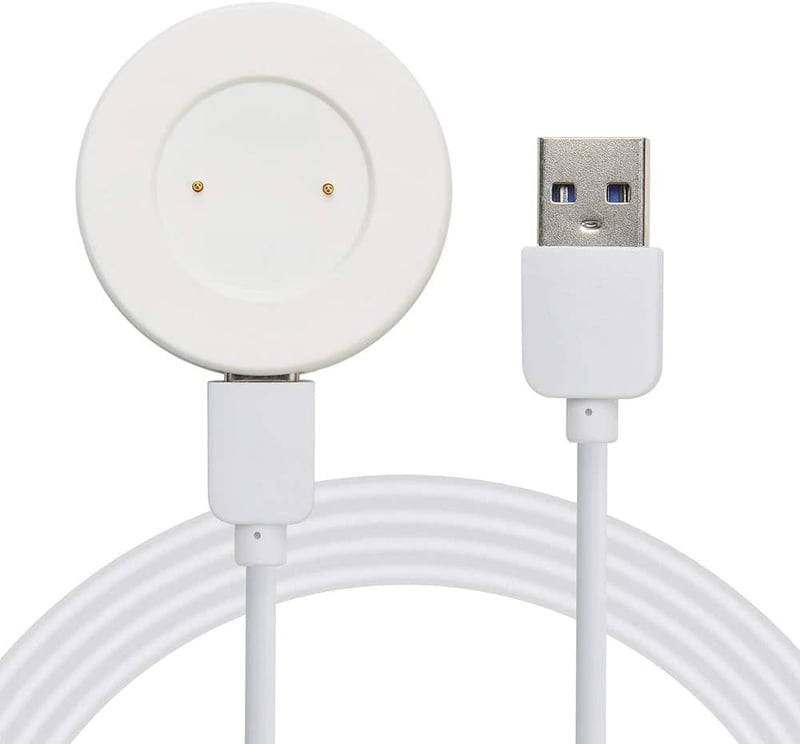 AST USB Töltőkábel Huawei GT/Honor Magic/GT 2 Okosórához - 2db Fehér Hordozható Töltő, 100cm, 9W, Utazáshoz