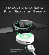 AST USB Töltőkábel Huawei GT/Honor Magic/GT 2 Okosórához - 2db Fehér Hordozható Töltő, 100cm, 9W, Utazáshoz 3
