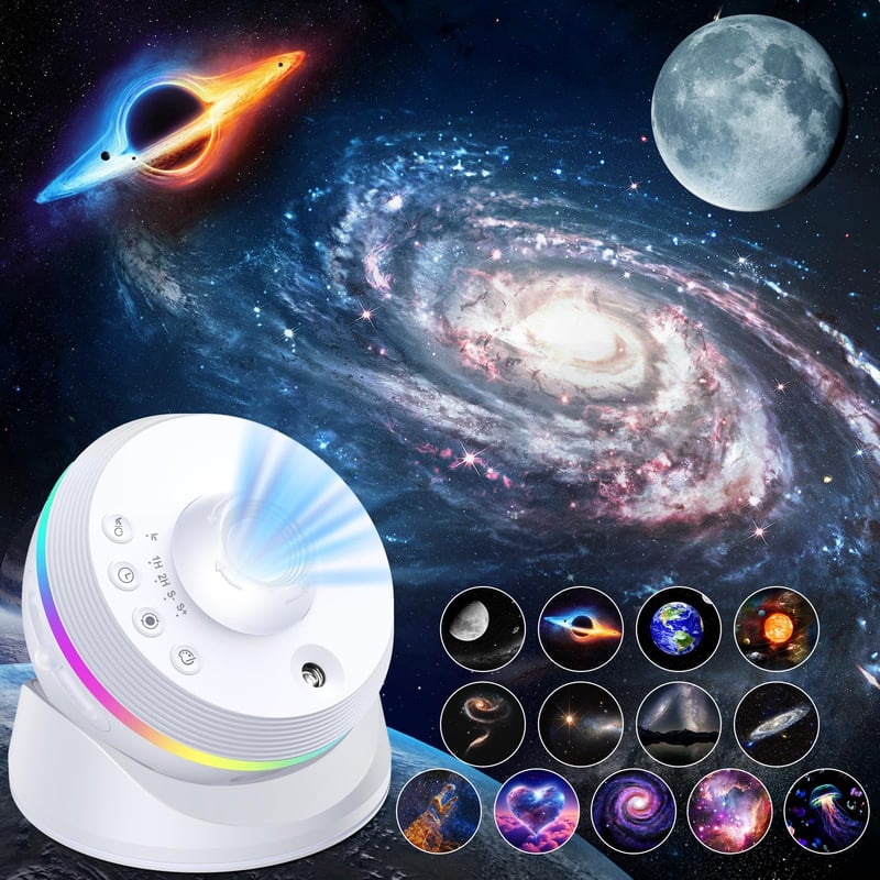 Astarama 4K HD planetáriumi projektor, hviezdna obloha, nočné svetlo s časovačom a dynamickým projektorom galaxií a meteorov