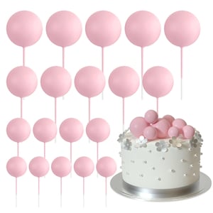 ASTARON 20 kom. kuglice za dekoraciju torti, mini baloni za ukrašavanje torti za vjenčanja, darivanja djeteta (baby shower) i rođendane, svijetlo ružičasti
