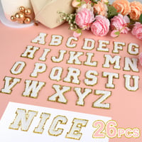 Set de 26 de litere autoadezive ASTARON, plasturi cu litere tip chenille, set de aplicat prin călcare 3