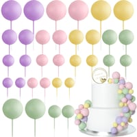 ASTARON 32 ks dekorácia na tortu, guľôčky, mini balóny, zápich do torty na svadbu, narodeniny, baby shower, párty, viacfarebné 1