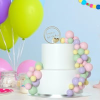 ASTARON 32 ks dekorácia na tortu, guľôčky, mini balóny, zápich do torty na svadbu, narodeniny, baby shower, párty, viacfarebné 8