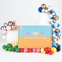 ASTARON 32 ks dekorácia na tortu, guľôčky, mini balóny, zápich do torty na svadbu, narodeniny, baby shower, párty, viacfarebné 9