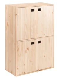 Borovicová skriňa Astigarraga Kit Line, 4 dvierka, 4 police, 105,4 x 70,8 x 33 cm 1