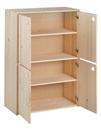 Borovicová skriňa Astigarraga Kit Line, 4 dvierka, 4 police, 105,4 x 70,8 x 33 cm 4