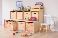 Modulárny policový systém Astigarraga Kit Line Dinamic so 4 kockami, masívne borovicové drevo – 70,8x70,8x33 cm 2