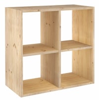 Modulárny policový systém Astigarraga Kit Line Dinamic so 4 kockami, masívne borovicové drevo – 70,8x70,8x33 cm 1