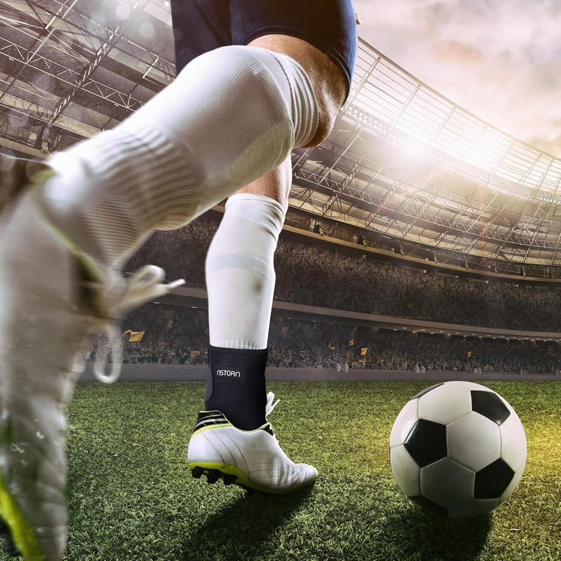 Astorn fekete nag y méretű bokaszorító kompressziós zokni Achilles-ín támogatással futáshoz és mindennapi használatra