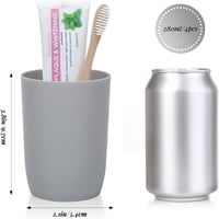 AstraLoom 4 darabos fogkefetartó szett 280 ml szürke utazáshoz 2