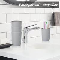 AstraLoom 4 darabos fogkefetartó szett 280 ml szürke utazáshoz 4