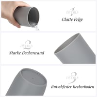 AstraLoom 4 darabos fogkefetartó szett 280 ml szürke utazáshoz 3