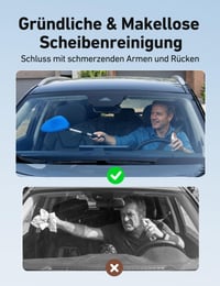 AstroAI čistič autoklá na čelné sklo so 4 mikrovláknovými návlekmi a teleskopickou rukoväťou 3