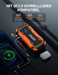 AstroAI P10 Jump Starter portabil 12V pentru mașină și motocicletă, pentru motoare pe benzină de 10,0 L și diesel de 8,0 L, cu iluminare LED 3