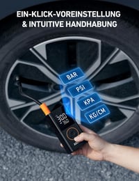 Bezdrôtová elektrická pumpa AstroAI, prenosná akumulátorová pumpa na bicykel s LED svetlom, pre všetky typy ventilov, na bicykle, elektrobicykle, autá a motorky 9