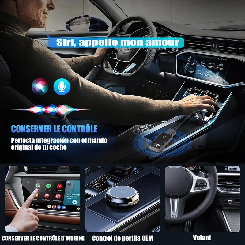 Astrobrights CarPlay Android Auto Wireless Adapter 2-in-1 Autóhoz
