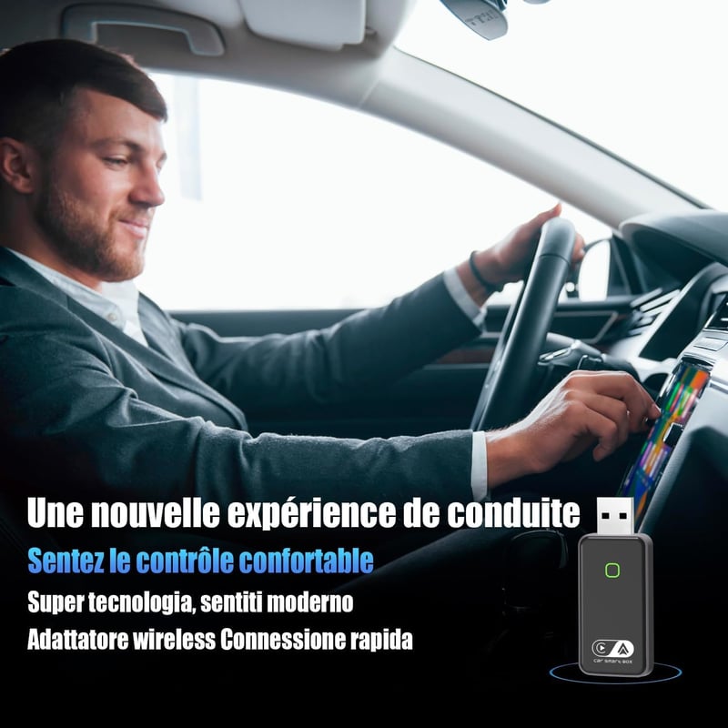 Astrobrights CarPlay Android Auto Wireless Adapter 2-in-1 Autóhoz