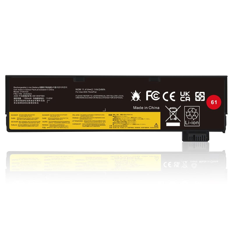 ASUNCELL 01AV423 baterija za prijenosno računalo Lenovo ThinkPad T470/T570/T480/T580/P51S/P52S - 11,4V 24Wh