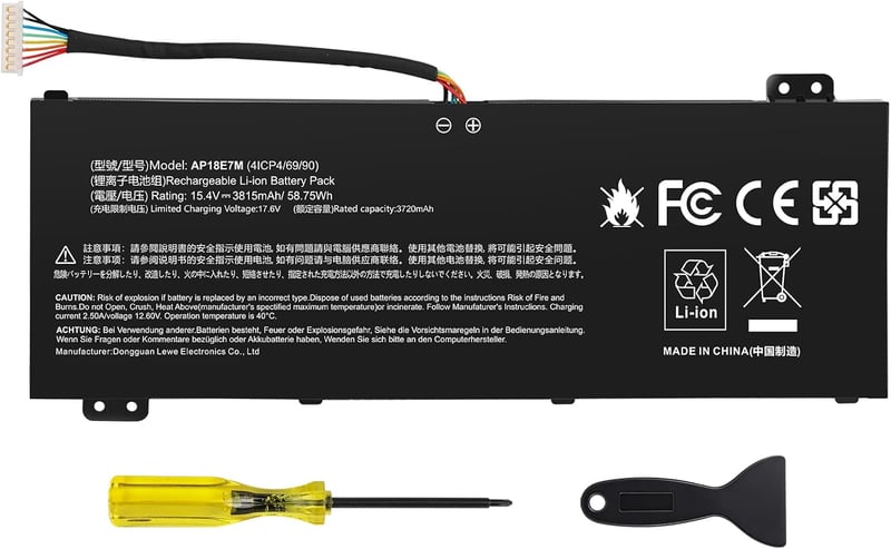 ASUNCELL 15.4V 58.75Wh Acer Nitro 5 AN515 AN517 Nitro 7 A715 Laptop Akkumulátor - AP18E7M