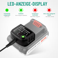 ASUNCELL 18V/20V Gyors Akkumulátor Töltő Black & Decker BL2018 BL1518 LBXR20 LB20 LBX20 LBX4020 Kompatibilis Szerszám Töltő 5