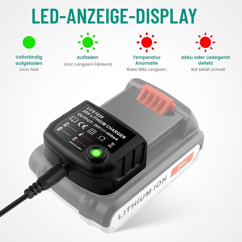 ASUNCELL 18V/20V Gyors Akkumulátor Töltő Black & Decker BL2018 BL1518 LBXR20 LB20 LBX20 LBX4020 Kompatibilis Szerszám Töltő