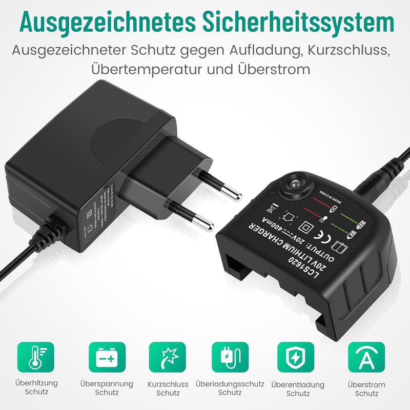 ASUNCELL 18V/20V Gyors Akkumulátor Töltő Black & Decker BL2018 BL1518 LBXR20 LB20 LBX20 LBX4020 Kompatibilis Szerszám Töltő