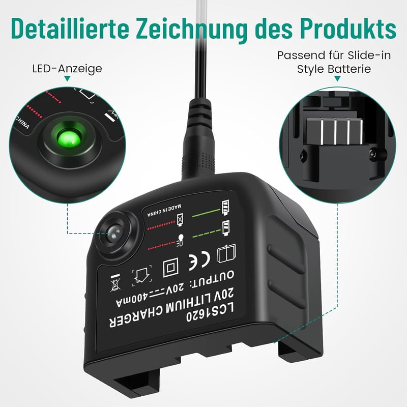 ASUNCELL 18V/20V Gyors Akkumulátor Töltő Black & Decker BL2018 BL1518 LBXR20 LB20 LBX20 LBX4020 Kompatibilis Szerszám Töltő