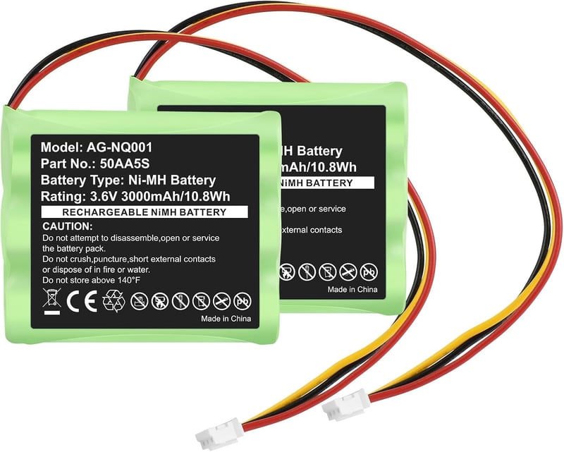 ASUNCELL 2 darabos 3000 mAh akkumulátor csomag Toniebox hangszóróhoz, 3.6V NiMH újratölthető elem Tonies zenedobozhoz