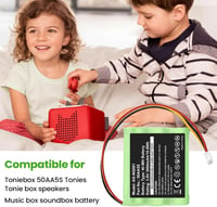 ASUNCELL 2 darabos 3000 mAh akkumulátor csomag Toniebox hangszóróhoz, 3.6V NiMH újratölthető elem Tonies zenedobozhoz 2