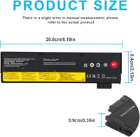 ASUNCELL 24Wh Laptop Akkumulátor Lenovo ThinkPad T470 T570 T480 T580 P51S P52S 2