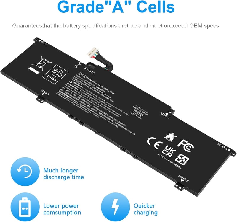 ASUNCELL 51Wh 11.55V BN03XL HP Envy X360 13-AY 15 Pavilion 14-eh Laptop Akkumulátor