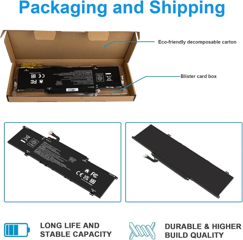ASUNCELL 51Wh 11.55V BN03XL HP Envy X360 13-AY 15 Pavilion 14-eh Laptop Akkumulátor
