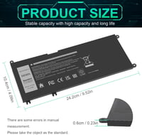 ASUNCELL 56WH 15.2V Laptop Akkumulátor Dell Inspiron 17 7000 15 7577 Sorozathoz 2