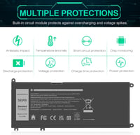 ASUNCELL 56WH 15.2V Laptop Akkumulátor Dell Inspiron 17 7000 15 7577 Sorozathoz 7