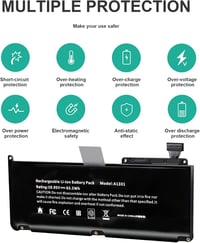 ASUNCELL 63.5Wh MacBook 13.3" A1331 A1342 Laptop Akkumulátor 5800mAh 5