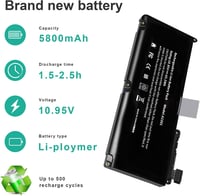 ASUNCELL 63.5Wh MacBook 13.3" A1331 A1342 Laptop Akkumulátor 5800mAh 4